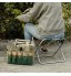 ALXLX Petite chaise pliante multi-usage avec sac à outils de jardinage amovible tabouret de jardin pliable idéal pour la pêche les sports de plein air