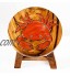 Tabouret pour enfant En bois massif Avec motif animal crabe Hauteur d'assise : 25 cm