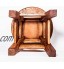 Tabouret pour enfant En bois massif Avec motif animal crabe Hauteur d'assise : 25 cm