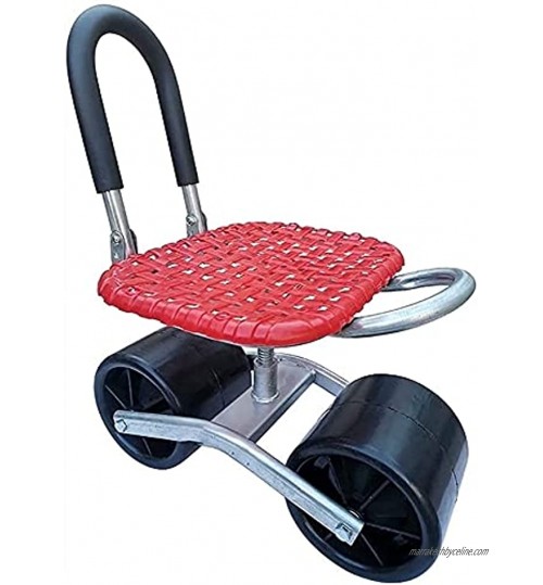Tabouret Siege Jardinage Chariot de siège de jardin mobile avec roues réglable en hauteur tabouret d'aide au travail chaise de scooter roulante en alliage d'aluminium siège rotatif capacité de c