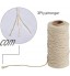 1MM 656FT Tenn Well Cotton Twine 100M x 2 Rolls 3ply Bakers String for Cooking Tying Poultry Meat Making Sausage DIY Crafts White