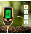 PH-mètre de sol testeur de sol humidité lumière PH temp 4-en-1 testeur de sol pour plantes de jardin adapté à l'entretien des jardins des fermes des pelouses à l'intérieur et à l'extérieur