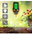 Testeurs de sol pour jardin de pH-mètre de Sol,Testeur de Sol 5-EN-1 pH-mètre testeur d'humidité lumière pH du Sol Kits d'outils de Jardinage pour Plantes en Pot Jardins Pelouses