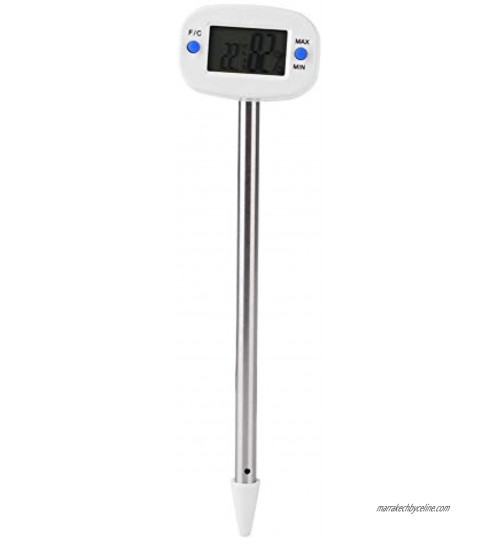 Thermomètre de Sol en Acier Inoxydable Mini humidimètre électronique de Haute précision testeur d'humidité de température Portable avec sonde et écran LCD pour Sol Compost Jardin Ferme pelouse