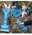 Laecabv Sécateur et sécateur pour élagage électrique 21 V 32 mm ciseaux de jardinage sans fil professionnel pour arbre à fruits vis 2 x piles écran de la batterie