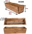 Jardinière en bois de chêne pour jardin et terrasse modèle D8 44 cm