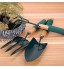 Gmasuber Lot de 3 petits outils de jardin robustes 1 pelle à main 1 râteau à griffes 1 fourchette à plantes avec poignée ergonomique en bois Kit d'outils pour bonsaï pour transplanter et creuser