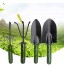 Gmasuber Lot de 4 outils de jardin en fer avec manche en plastique pour creuser désherber planter fleurs