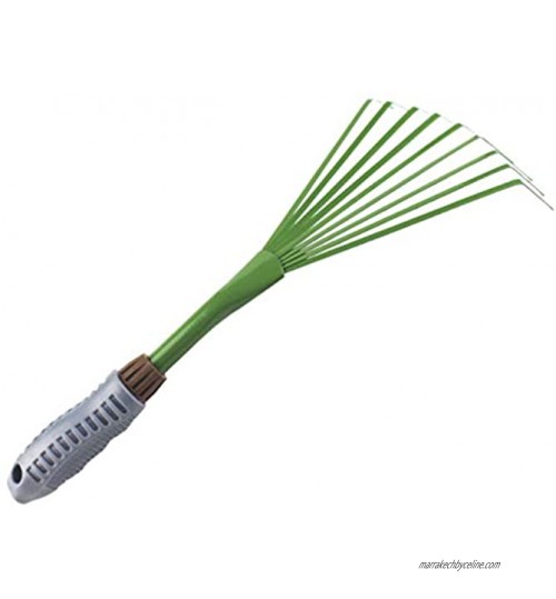 Balacoo Râteau à feuilles pour ramasser les outils de jardinage en fer à 9 dents pour nettoyer les gazons et les jardins