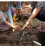 ARONTOME Binette de jardin avec poignée Binette creuse en acier trempé Râteau de désherbage manuel Outil de plantation de légumes et agriculture