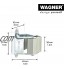 WAGNER Porte-appareil CLIP 52 x 52 x 38 mm acier galvanisé étrier en plastique pour appareils Ø max. 3 cm capacité de charge jusqu'à 2 kg 15204501