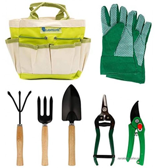 Lantelme Kit d'outils de jardinage 7 pièces avec gants de jardinage et sac de jardinage pelle 5124