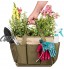 Namvo Kit d'outils de Jardin Grand Sac fourre-Tout de Jardin avec Plusieurs Poches pour kit d'outils de Jardinage Sac à Outils de Jardin Vert + Kaki