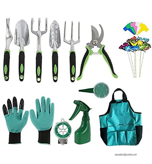 Outils de Jardinage,Ensemble d'outils de Jardinage,13 pcs Outils de Jardin en Aluminium,Kit de Jardinage avec Sécateur,pour Le Soin des Plantes d'intérieur et d'extérieur