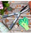 Hortem Cisailles à haie pour le jardinage coupe-haies avec lames ondulées tranchantes pour tailler les arbustes les buissons le jardinage avec gant de jardinage 59,9 cm