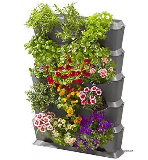 Gardena Natureup! Kit de Base Vertical avec Arrosage : Mur Végétal pour la Végétalisation de Balcons Terrasses Cours Intérieures Kit de pour 15 Plantes Système Enfichable Simple 13151-20