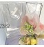 xinlianxin Sacs à main transparents avec fenêtre en PVC pour courses fournitures de fleuriste couleur : Blanc