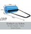 NAIZY Rouleau à gazon manuel rechargeable avec largeur de rouleau de 57 cm diamètre 32 cm volume de remplissage 46 l bleu