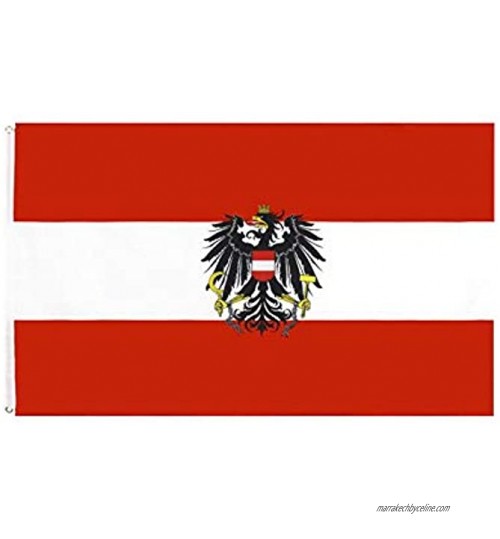 stormflag Drapeau de l'Autriche avec emblème national 90 cm x 150 cm Pongee en polyester 90 g Avec œillets et double aiguille.