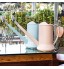 Youlin Petit Arrosoir en Plastique Pomme Plante Interieur,2L,Long Spout,pour Jardin Bonsai Bleu