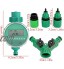 Fyearfly 5pcs Abs Y-Type Jardin Irrigation Timer Connector Quick Connector Set Vert 0~40℃