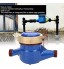 Liyong Débitmètre d'eau Compteur d'eau résistant à la Corrosion avec 2 X écrou + 2 X connecteur + 2 X rondelle pour mesurer la consommation d'eau