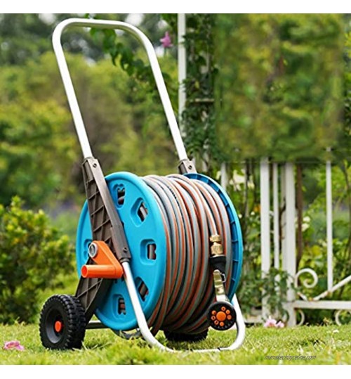 Chariot à roulettes de jardin de 40 à 80 m avec roues 9 motifs de la buse de pulvérisation serrure de tuyau de jardin Convient pour arrosage de jardin voiture lavage de la machine  Size : 80m