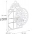 Relaxdays blanc Porte support tuyau arrosage fonte fer HxlxP: 50 x 32 x 20 cm