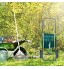 Relaxdays Chariot à tuyaux Accessoire d’arrosage pour 45m 1 2 Pouces Jardin 82,5 x 43 x 34 cm Gris-Vert