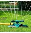 UNCOTARILY Arroseur de jardin arroseur de pelouse rotatif à 360° arroseur à 3 bras pour un arrosage uniforme grâce aux têtes de buse pivotantes et précises
