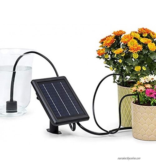Blumfeldt Greenkeeper Solar Système d'irrigation : avec panneau solaire batterie : 1.500 mAh écologique pour jusqu'à 40 plantes filtre à particules débit : 2 l min installation facile noir