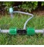 Kalolary Connecteur de Tuyau D'irrigation de Jardin Connecteurs en T Barbelé Irrigation Goutte à Goutte pour Tube D'irrigation 1 2 Pouce à 1 4 Pouce Accessoires D'arrosage 6 Voies Vert