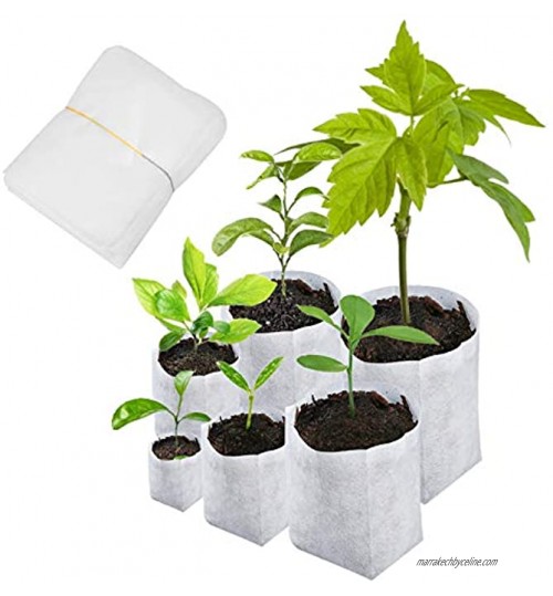Matogle 600pcs Sac Biodégradable pour Semis Sac Biodegradable Non-tissé de Pépinière Respctueux Environnement Élever Taux Survie de Plante Convenir Maison Jardin