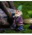 4 PIÈCES Jardin de Bois Gnomes Figurine Micro Ornements Paysage Extérieur Statue de Bricolage Décorations de Pelouse de Maison de Poupée Miniature Statue de 3D Cadeau d'art de Sculpture