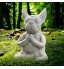 Décoration de jardin de bouledogue statue de bouledogue français méditant statue de bouledogue en résine Zen Animal Yoga figurine 5,9 pouces pour parterres de fleurs intérieur extérieur pelouse