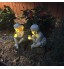 Enfants avec des lucioles solaires fille et garçon jardin créatif enfants pot de luciole éclairé solaire garçon fille statue cour extérieur sculpture décor statue décorative pour jardins