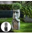 Fenteer Drôle Île de Pâques Statue Figurine Moai Monolithe Jardin Décor Sculpture Ornement Décor Extérieur Résine Matériel Se Couvrir La Bouche