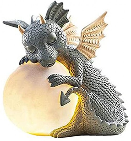 LjzlSxMF Statue de Jardin Statue méditée de Dragon Ornement réaliste Collecte de Sculpture de Sculpture de Dragon réaliste