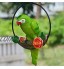 Minear Statue de perroquet à suspendre sculpture innovante sur anneau en fer résine perroquet décoration pour patio gazon de jardin collecteur d'oiseaux cadeaux