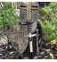 PEPENE Adorable statue de chevalier nain Sculpture de chevalier miniature pour jardin cour pelouse décoration de bureau