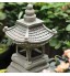 Pevfeciy Sculpture en Plein air-Debout Sol Jardin Lanterne Statue Japonaise Statue décorative Creative Vintage Cadeau Artisanat à énergie Solaire lumières d'extérieur,A