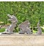 Statue de Dragon de Jardin Dragon Jardin Statue Fausse Pierre résine Sculpture pour la décoration extérieure à la Maison Ornements de Jardin Animal extérieur Blanc