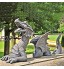 Statue de Dragon de Jardin Dragon Jardin Statue Fausse Pierre résine Sculpture pour la décoration extérieure à la Maison Ornements de Jardin Animal extérieur Blanc