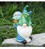 Statue de Gnome de Jardin Cour avec Boule en Verre et Lumières LED Extérieur d'Énergie Solaire Décor de Figurine Imperméable de Jardin Extérieur pour Patio Pelouse Pendaison de Crémaillère