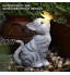 Statue de Jardin Jardin Figurine Animal Résine Ornement pour Votre Maison ou Jardin Décoration Extérieure Papillon Chat Lumière Solaire