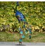 TERESA'S COLLECTIONS 35Pouces Grande Statues de Jardin de Décor de Paon en Métal Sculptures d'art de Jardin Debout Intérieur Extérieur pour des Décorations de Pelouse de Patio