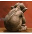 Wood.L Statue de Gargouille Statue de Vieil Homme Flétri Statue de Vieil Homme Blotti Figurine de Sculpture de Gardien pour la Cour de Jardin 3,74 4,92 5,5 Pouces