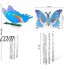 3D Papillon Carillons Éoliens 6Pcs Intérieure Extérieure Décoration pour Jardin Fête Patio Pelouse Cour Porch Véranda Terrasse Étanche Carillons Éoliens Musicaux Cadeau Commémoratif