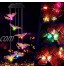 ALLOMN Carillon de Vent Solaire Décoration Extérieure de Jardin Lumière RGB Multicolore Changeante Progressive Six Papillon étanche Automatique SUR DE Grand Cadeau pour Noël Saint Valentin Violet