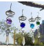 BCDZZ Carillon éolien en Cristal Pendentif Suspendu en métal en Acier Inoxydable pour Carillon éolien Rotatif pour la décoration de la Maison du Jardin,lac Bleu